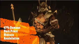 Shao Kahn Highest Damaging Combos using his Buffs - Dark Priest and Ridicule: Mortal Kombat 11