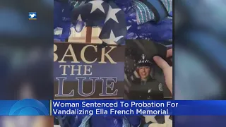 Woman sentenced to probation for vandalizing Ella French memorial