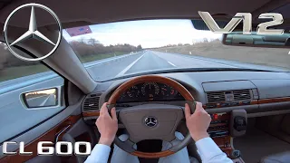 1997 Mercedes-Benz CL600 6.0 V12 W140 Coupé *394 HP 570 NM* POV Test Drive