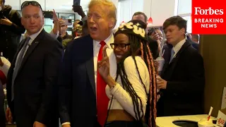 BREAKING NEWS: Trump Shows Up At Chik-Fil-A In Georgia And Speaks To Workers And People Eating