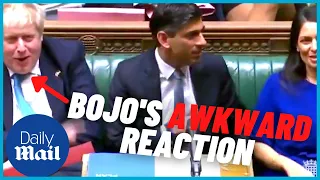 Boris Johnson awkwardly congratulates Rishi Sunak after delivering Spring Statement