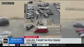 1 dead, 9 hospitalized after two-car crash on PCH in Santa Monica