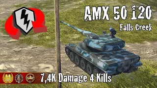 AMX 50 120  |  7,4K Damage 4 Kills  |  WoT Blitz Replays