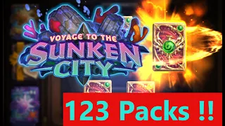 [123 PACKS] - PACK OPENING - VOYAGE TO THE SUNKEN CITY - Hearthstone Expansion