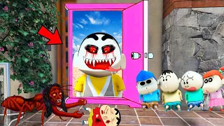 Franklin & Shinchan Get Anywhere Door Outside Their House In GTA 5 | ArbaazTheGamer