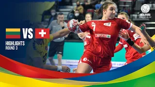 Lithuania vs Switzerland | Highlights | Women's EHF EURO 2022 Qualifiers