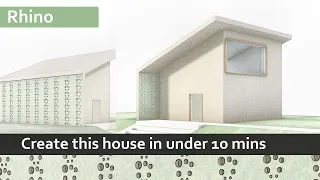 The fastest way to Model a House in Rhino! 10 mins!
