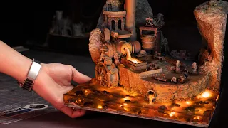 Crafting a MINIATURE Dwarven Foundry Diorama