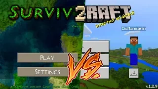 Minecraft Pocket Edition 1.2.9 vs Survivalcraft 2.1