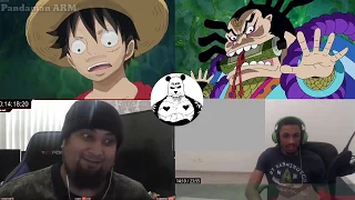 strawhats and law meets the ninja samurai raizo reaction mashup   one piece 768 769