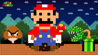 Cat Mario: Super Mario Bros. but Mario finds ONE MILLION GIGA MUSHROOMS  to never stops GROWING UP