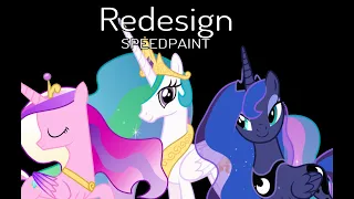 [mlp base edit] Princesses redesign-SPEEDPAINT