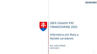 Zber udajov pre financovanie 2023   2024