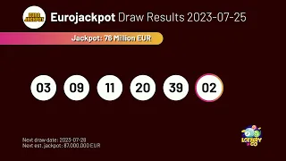 2023-07-25 Eurojackpot Lottery Results & Winning Numbers