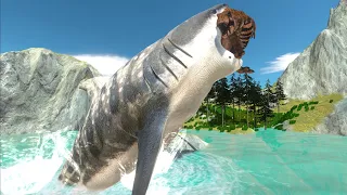 Journey Across the Globe with the Mighty Megalodon! - Animal Revolt Battle Simulator