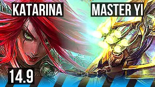 KATARINA vs MASTER YI (MID) | Rank 6 Kata, Legendary, 12/2/2 | JP Master | 14.9