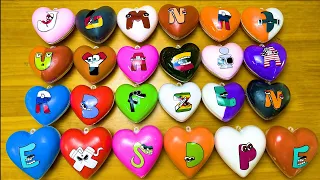 ABC - Looking For Alphabet Lore A-Z America, England With Colorful Clay heart Box ! ASMR video