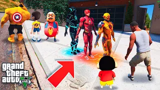 GTAV : Shinchan Franklin Stealing Flash Suits  & Shinchan Got Ultimate Flash Powers  GTAV