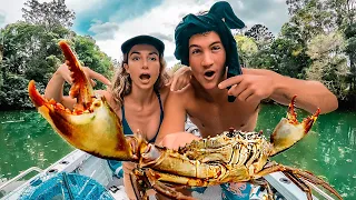 Huge Mud Crab!! - Catch and Cook chilli recipe