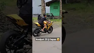 knalpot ninja h2 lepas karena ngebut  ngejar beat