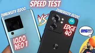 MOTO Edge 40 Vs iQOO Neo 7 | Speed Test | Dimensity 8200 vs Dimensity 8020 | Comparison | Boot Test
