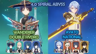 4.0 Spiral Abyss Wanderer Double Hydro & Ayato National Genshin Impact