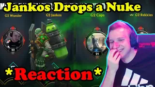 Jankos reaction Jankos Drops a Nuke | LEC Spring 2021 Week 4 Voicecomms | G2 Jankos stream