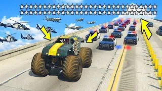 GTA 5 МОДЫ 60 ЗВЁЗД РОЗЫСКА !! УГНАЛ БИГФУТ И УСТРОИЛ ПОГОНЮ ОТ ГЛУПЫХ КОПОВ....