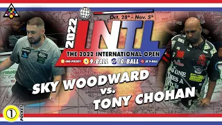 One Pocket : SKYLER WOODWARD vs TONY CHOHAN - 2022 International Open One Pocket Division Finals