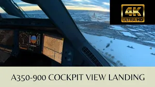 A350-900 || Cockpit View Landing || Toronto || 4K ||