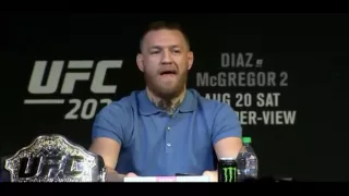 McGregor throws WATER BOTTLES at Nate Diaz (3 days before fight)