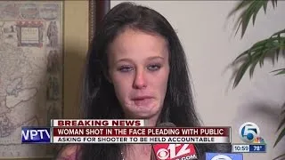 Victim makes emotional plea 2 years after being shot in face