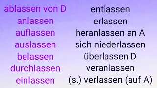 #deutsch #grammatik #lernen Präfixe, Vorsilben, lassen, lässt, ließ, hat gelassen, hat lassen, sich