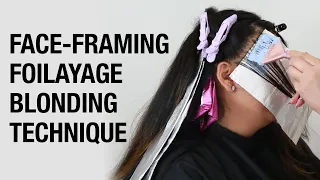 Face-framing Foilayage Blonding Technique | Mini Hair Color Correction Tutorial | Kenra Color