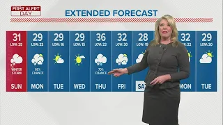 Steady, heavy, wet snow expected across area | First Alert Weather - Jan. 31