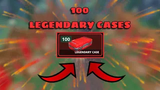 Opening 100 LEGENDARY CASES In Murderers Vs Sheriff Duels! (MVSD UNBOXING #1)