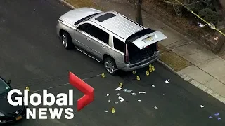 Aerial footage shows crime scene where notorious mob boss Francesco 'Franky Boy' Cali was killed