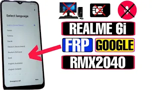 Realme 6i FRP Bypass Android 11 2022 | Realme 6i (RMX2040) FRP Lock Bypass Without PC