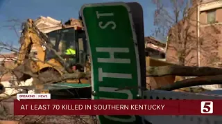 Mayfield begins a long cleanup after deadly tornadoes kill 'at least 70'