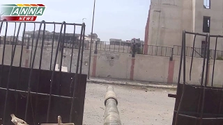 Tanks with GoPro's™ 1080p Direct Fire At Rebels Positions - Syria War