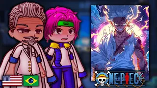 One Piece Marines React to Luffy  / Joy Boy Luffy Gear 5 / One Piece Edit Gacha Club / Compilation