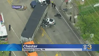 Driver Killed After Car Ends Wedged Under Tractor-Trailer In Chester Crash