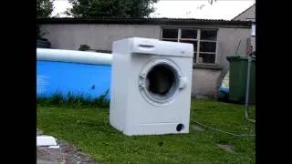 washing machine destroyed with a brick part 2