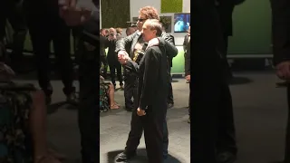 In the lobby of the Experience with Arnold Schwarzenegger 2019. Impersonators dance!