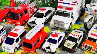 緊急車両のミニカー大集合 パトカー 救急車 消防車など Emergency Vehicle Model Car Collection