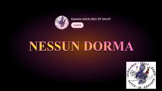 Karaoke - LUCIANO PAVAROTTI - NESSUN DORMA -4 semitoni @KaraokeAQUILABLUBYSALVO