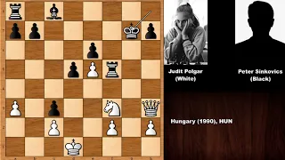 Judit Polgar vs Peter Sinkovics - Hungary (1990)