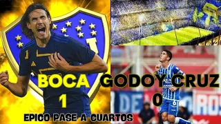 BOCA JUNIORS 1 - GODOY CRUZ 0 Y PASE A CUARTOS DE FINAL EPICO