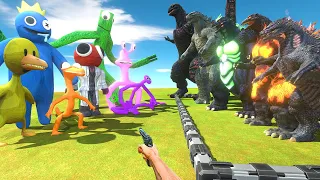 FPS Avatar Rescues Godzilla Evolution and Fights Rainbow Friends - Animal Revolt Battle Simulator