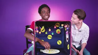 Stranger Things Cast Plays "What's In the Box?"